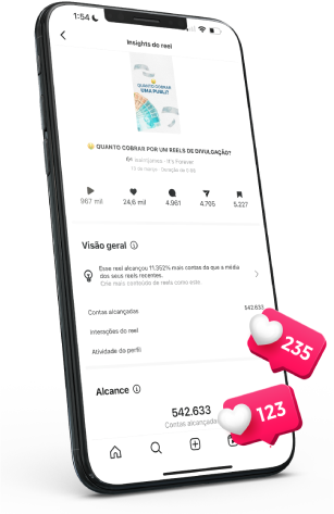 Desenvolver reels envolventes e criativos com seu celular.